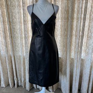 NWT Valentino strappy leather dress with flower detail